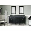 James Martin Vanities Brittany 72in Double Vanity, Black Onyx w/ 3 CM Charcoal Soapstone Quartz Top 650-V72-BKO-3CSP